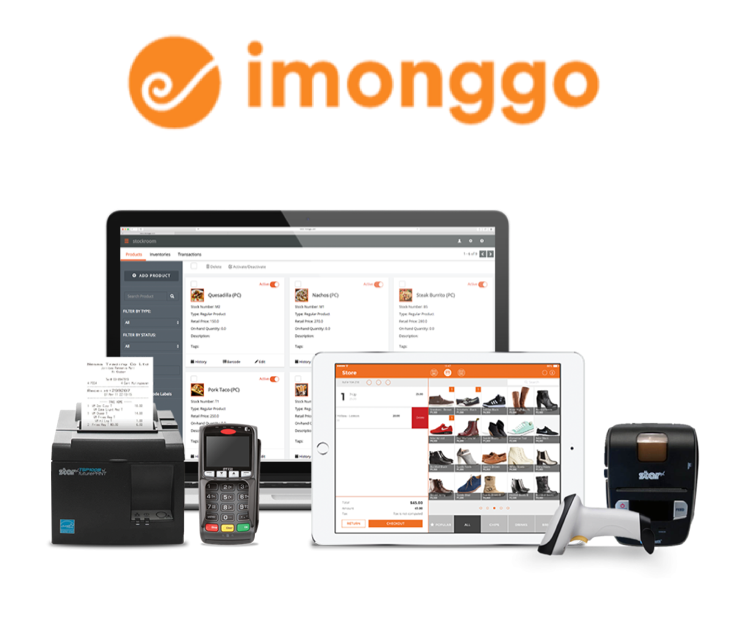Imonggo POS iPad PC Mac Compatible Hardware and Consumables