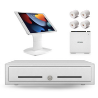 Lightspeed Restaurant (Kounta) Bluetooth White POS iPad Compatible Hardware Bundle 