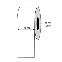 Epson C3500 C4010 Inkjet Continuous Label Rolls - 75mm x 100 Meter Permanent 25mm Core