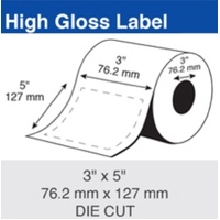 Epson Inkjet Label Roll 76.2mm X 127mm x 76mm TM-C7500/C6010/C6510 CW-C8010 (2 Rolls of 1,200) Paper Gloss C60GD005