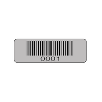 40mm x 15m Pre-Printed Silver Mylar Labels Asset Labels
