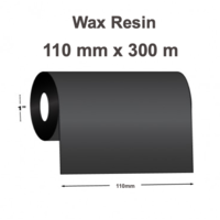 5 x Black Wax Resin Ribbon 110mm x 300 meter 