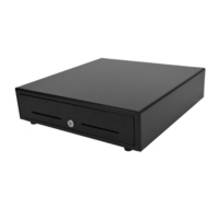Manual Push Button Cash Drawer -  8 Coin 5 Note Black