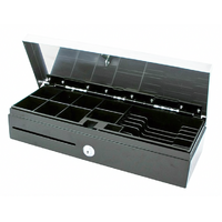 VPOS FlipTop Cash Drawer 6 Note 8 Coin 24V Black CDDIECFLIP