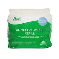 Clinell Universal Disinfectant Wipe - 4 x Bucket Refills of 225 Wipes each CWBUC225RAUS