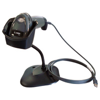 Square Compatible Zebra DS2208 Corded Barcode Scanner 2D USB Cable Stand