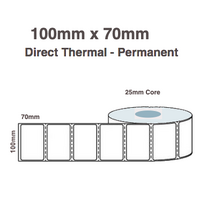 100mm x 70mm x 25mm Direct Thermal Labels (10 Rolls of 700) Freezer Grade