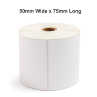 Barcode Label Roll 50mm x 75mm (10 Rolls, 100 labels per roll, Permanent Adhesive)