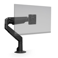 Human Active Technology HAT Monitor Arm E2 Single With Top Down Clamp - Black (From 1.7kg Flat To 7.2kg Curved)