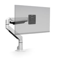 Human Active Technology HAT Monitor Arm E2 Single With Top Down Clamp - White (From 1.7kg Flat To 7.2kg Curved)