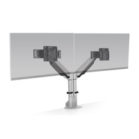 Human Active Technology HAT Monitor Arm E2 Dual with Top Down Clamp - White (From 1.kg Flat to 7.2kg Curved)