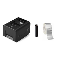 Asset Label Bundle - Honeywell PC42E-T 4" 300dpi Thermal Transfer Label Printer USB ETH + Silver Mylar Labels