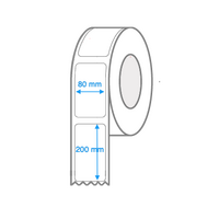 Inkjet Label Roll 80mm x 200mm for Epson TM-C3500 C4010A