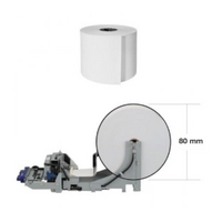 80mm X 80mm X 25mm Core Thermal Paper Rolls (Box Of 24) For Kiosk Printers