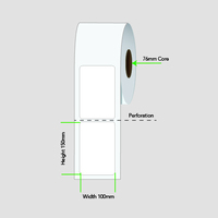 InkJet Matt Paper Label Rolls 100mm x 150mm 300 LPR Permanent Adhesive LA100150IP1AC76MM300