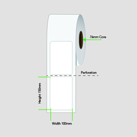InkJet Matt Paper Label Rolls 100mm x 150m 300 LPR Permanent Adhesive LA100150IP1AC76MM300