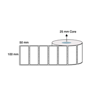 100mm x 50mm x 25mm Thermal Transfer Labels Freezer Grade (Rolls of 1,000 LPR) LAB10050PWF25P