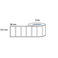 101mm x 36mm Thermal Transfer Labels Removable (Rolls of 1,000) LAB10136PWR40