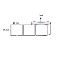 25mm x 25mm x 76mm Thermal Transfer Labels (Rolls of 2,500) LAB2525PWS76
