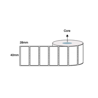 40mm x 28mm Thermal Transfer Labels (5 Rolls of 2,000) Permanent Perforated LAB4028PWS40