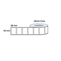 40mm x 28mm x 25mm Direct Thermal Labels (5 Rolls of 2,000) LAB4028TWS25