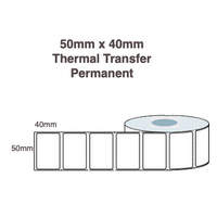 50mm x 40mm Thermal Transfer Labels Poly Weatherproof  (Rolls of 1,000)  LAB5040PPWS40