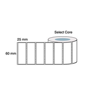 60mm x 25mm Direct Thermal Labels (6 Rolls of 2,000) Permanent LAB6025TWS40
