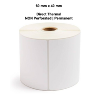 60mm x 40mm Direct Thermal Labels LAB6040TWS40 10 Rolls of 700 LPR