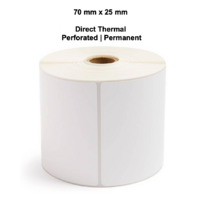 70mm x 25mm Direct Thermal Labels LAB7025TWS40 (5 Rolls of 2,000)