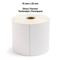 70mm x 25mm Direct Thermal Labels LAB7025TWS40 - 5 Rolls of 2,000