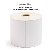 40mm x 80mm x 25mm Direct Thermal Labels (8 Rolls of 700)