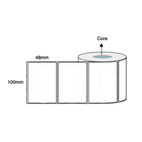100mm x 48mm x 25mm Direct Thermal Labels (Rolls of 1,000) Permanent Perforated