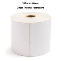 Direct Thermal Label Rolls 100x48 (16 Rolls of 1,000 LPR Permanent Perforated)