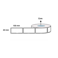 48mm x 100mm Direct Thermal Label Rolls (16 Rolls of 500 LPR Permanent Perforated)