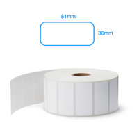 51mm x 36mm Direct Thermal Labels 1000 LPR LBL513625DTTCP