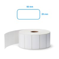 56mm x 25mm Direct Thermal Labels 1000 LPR NON Perforated LBL562525DTTC