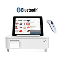 mPOP All in One Receipt Printer, 2D Cordless Scanner, Cash Drawer and Tablet Stand (White)
