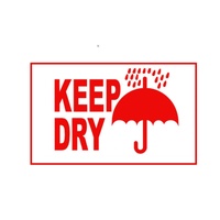 100x75 KEEP Dry Safety Warning Label Roll White with Red Printed W10075KDR