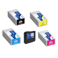 Epson Original TM-C3500 Ink 4 x Cartridge & Maintenance Box Bundle - YELLOW MAGENTA CYAN BLACK