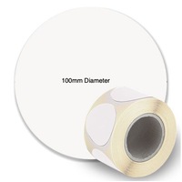 Inkjet 100mm Circle Label Rolls for the Epson C4010A TM-C3500 - 4 Rolls of 300 Labels