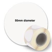 Inkjet 50mm Circle Label Rolls for the Epson C4010A TM-C3500 - 4 Rolls of 500 Labels