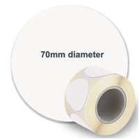 Inkjet 70mm Circle Label Rolls for the Epson C4010A TM-C3500 - 4 Rolls of 450 Labels