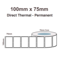 Thermal Transfer Paper Labels 100mm x 75mm Permanent - For industrial printers