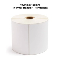 100mm x 150mm x 25mm Thermal Transfer Labels Permanent (4 Rolls of 400)
