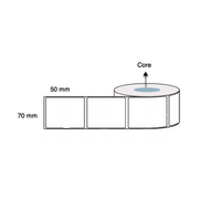 70mm x 50mm x 25mm Thermal Transfer Labels Gloss Paper (10 Rolls of 1,000) Permanent