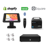 Shopify Square Bluetooth POS Bundle - 10.2 inch iPad, iPad Stand, Printer, Scanner, Cash Drawer