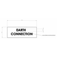 90mm X 250mm Wide Warning Label Roll - EARTH CONNECTION