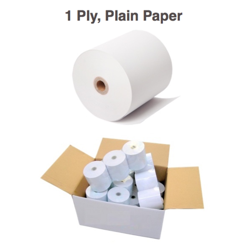 Box of 48 rolls 76x76mm 1 Ply Docket Paper for Impact and Kitchen Printers