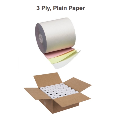 Box of 48 rolls 76x76mm 3 Ply Docket Paper for Impact and Kitchen Printers