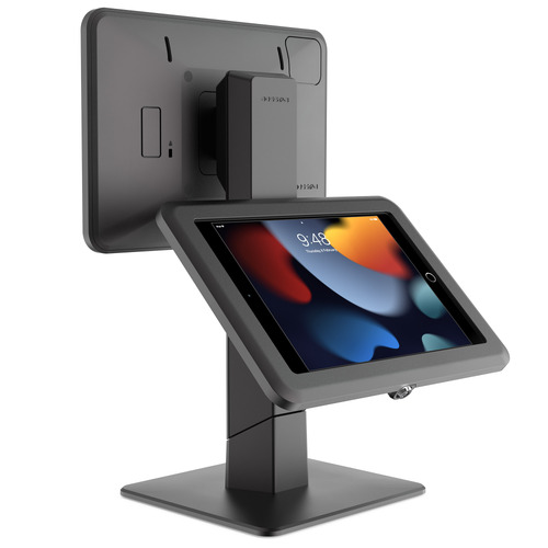 BossTab Gemini Dual Double Sided Tablet Stand - Elite Lockable - Black or White
